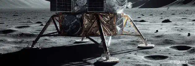 A European Space Agency instrument detecting negative ions on the lunar surface, with the Chang'e-6 lander in the background.