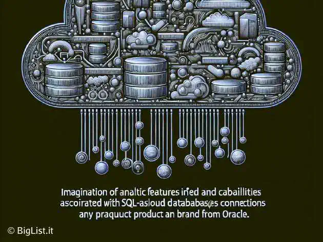 An illustration of a cloud database with analytical and machine learning features, representing MySQL Heatwave by Oracle.
