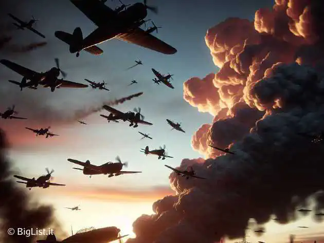 A screenshot of the game 'War Thunder' showing military planes, with an incorrect image of the Challenger explosion in the background.